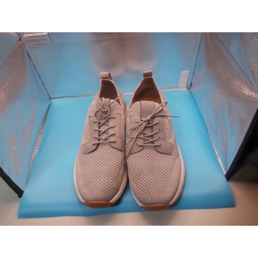 Nordstrom Rack Mens Knit Lace Up Sneakers Tan Beige OrthoLite Insole Size 11